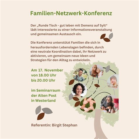 Vortrag Familien Netzwerk Konferenz Am Gemeinde Sylt