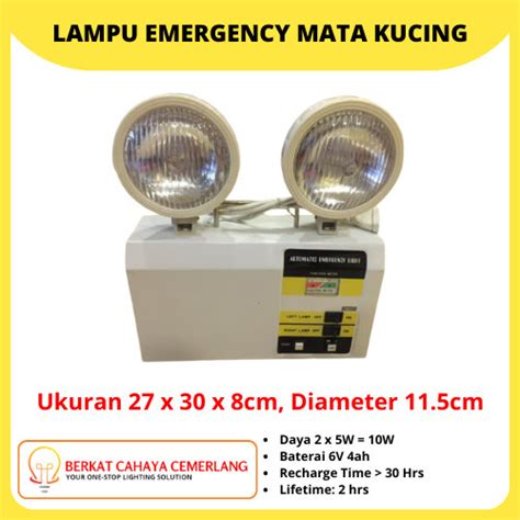 Jual Lampu Emergency Light Led Mata Kucing Rechargeable Jakarta Barat