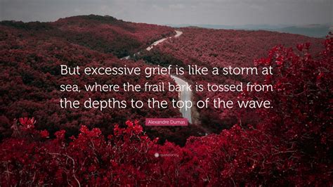 Alexandre Dumas Quote But Excessive Grief Is Like A Storm At Sea