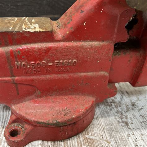 Vintage Craftsman Swivel Base Vise 506 51801 W Anvil Horn Excellent