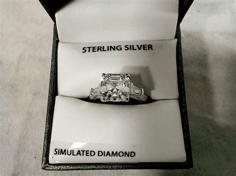 Brilliance Fine Jewelry Sterling Silver Simulated Diamond Engagement