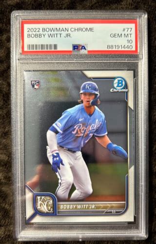 Bowman Chrome Bobby Witt Jr Rookie Card Rc Psa Graded Gem