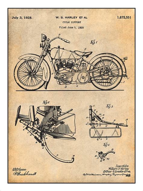 Amazon Studio 21 Graphix 1928 Harley Davidson Motorcycle 2 Patent