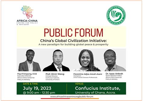 Accpa Is Set To Host A Public Forum On Chinas Global Civilization