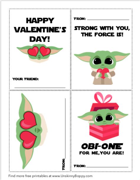 Baby Yoda Valentine S Cards Free Printables Beth Bryan Artofit