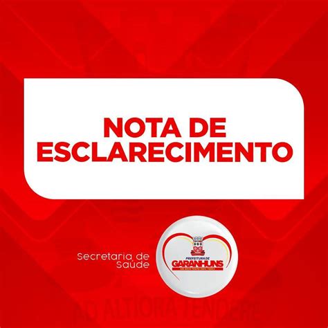 Nota De Esclarecimento Secretaria De Saúde De Garanhuns Prefeitura