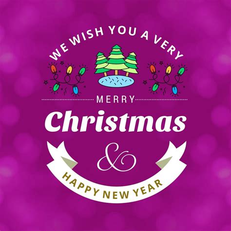 Merry Christmas card with creative design and purple background 14287941 Vector Art at Vecteezy