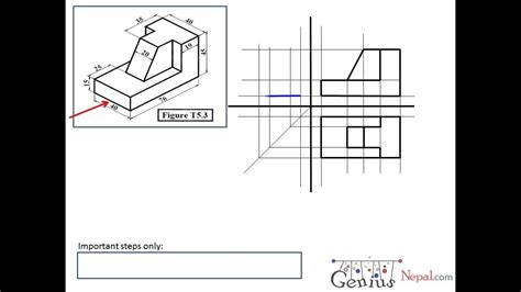 Engineering Drawing Tutorials Orthographic Drawing 1 With Front View