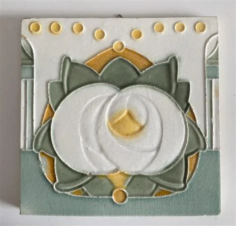 Jugendstil Fliese Kachel Tegel Tile Tuile Carreaux Antik Alt Art