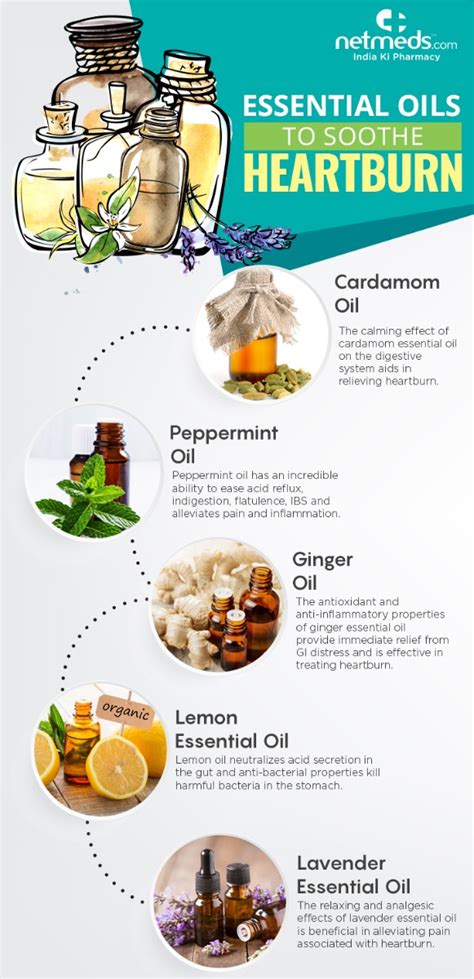 Heartburn Try These Essential Oils For Instant Relief Infographic