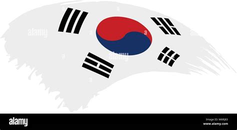 South Korean Flag Vector Illustration Stock Vector Image Art Alamy