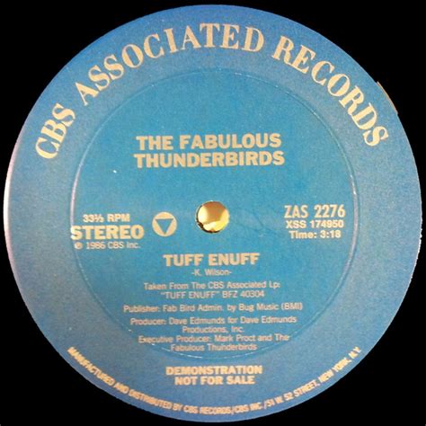 The Fabulous Thunderbirds - Tuff Enuff (Vinyl, 12", Promo) | Discogs