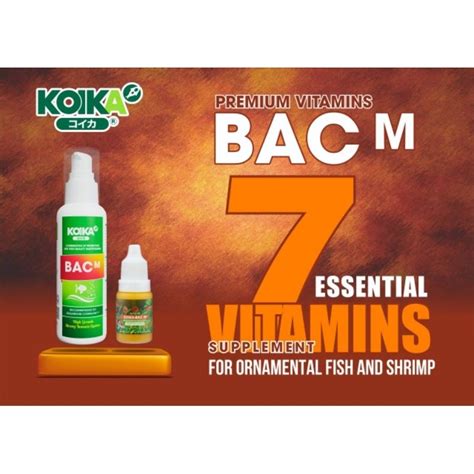 Koika Bac M Multi Vitamins For Aquarium Fish And Shrimp Shopee