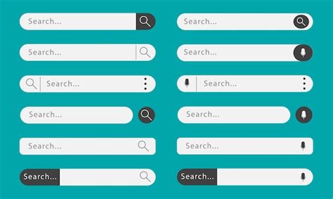 Ensemble De Conception De Modèle De Barre De Recherche Formulaire De
