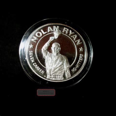 Nolan Ryan 7 No - Hitters Commemorative 1 Ounce. 999 Silver Coin With