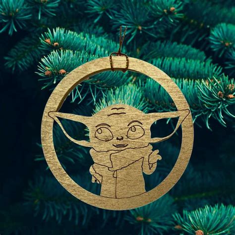 Baby Yoda Christmas Ornament - Gift Tag or Table Placement Holder