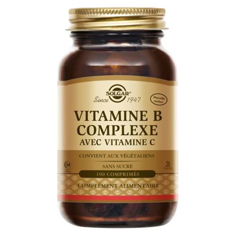 Solgar Vitamine B Complexe Avec Vitamine C Comprim S