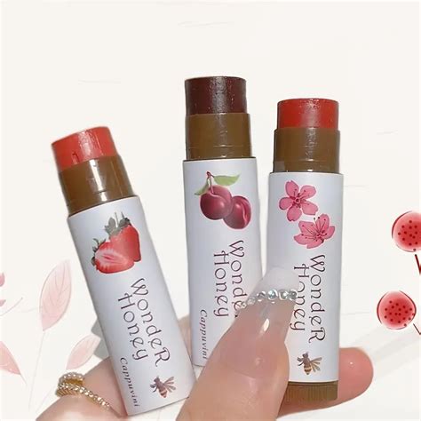 Fruity Colorful Lip Balm Hydrating Shiny Finish Natural Fruit Flavor Lip Care For Chapped Lips