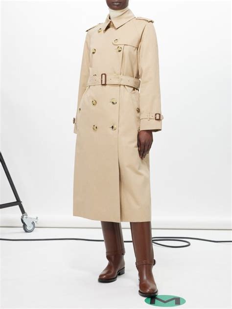 Burberry Waterloo Cotton Gabardine Trench Coat Beige Editorialist