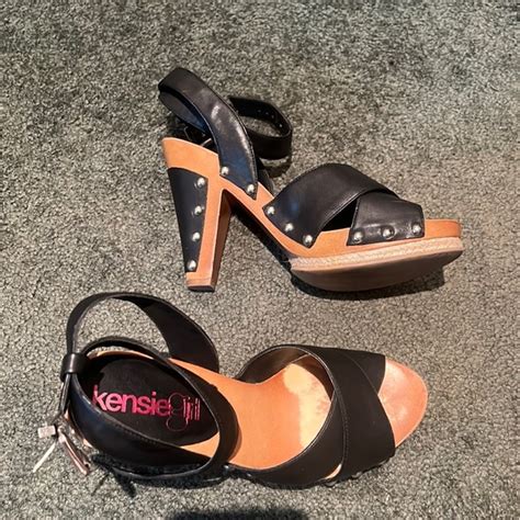 Kensie Girl Shoes Kensie Girl Size 75 Leather Straps Heels Poshmark