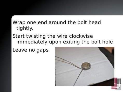 How to install safety wire presentation