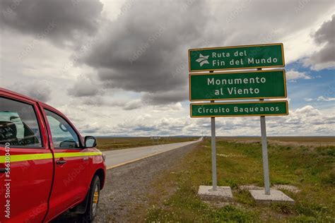 Route Fin del Mundo (End of the world) in Patagonia Chile Stock Photo ...