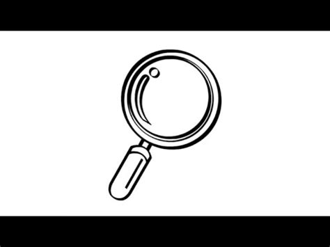 How To Draw A Magnifying Glass Youtube