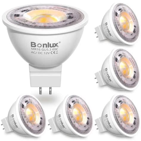 BONLUX AMPOULE LED GU5 3 MR16 LED 12V 6W Ampoules LED Spot Equivalent à