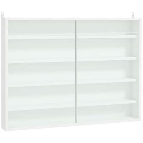 Reviews For Tileon White 5 Tier Display Cabinet Glass Display Case