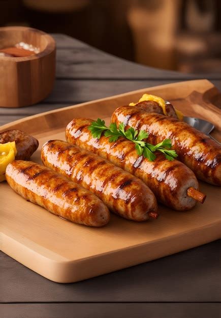 Premium Ai Image Photo Of Delicious Grilled Sausage Ai Generated