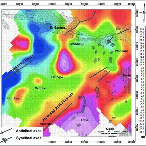 Regional Component Of The Complete Bouguer Gravity Anomaly Map Gboko