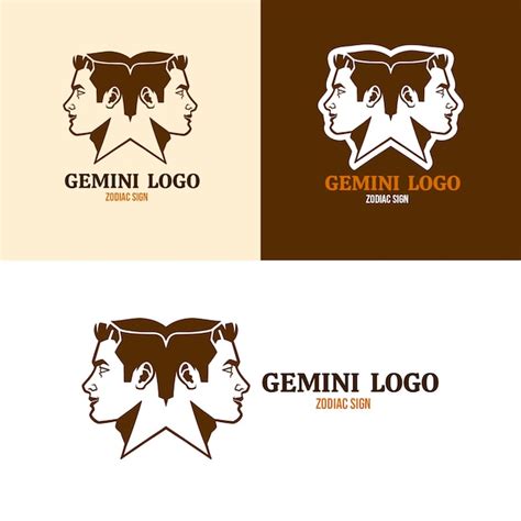 Premium Vector Hand Drawn Gemini Logo Template