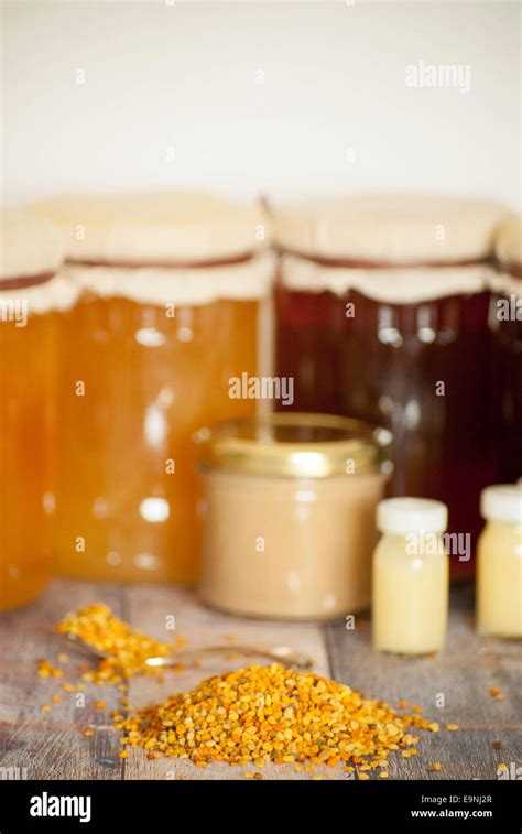 honey bee products Stock Photo - Alamy