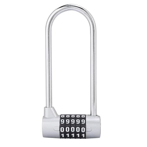 Zinc Alloy U Shape Combination Digit Password Code Lock Extra Long