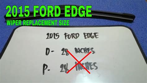 🚗 🚕 2015 Ford Edge Wiper Blade Replacement Size 🔴 Youtube