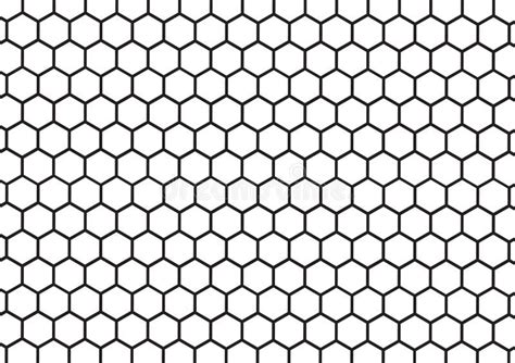 Black And White Honeycomb Abstract Geometric Stock Vector