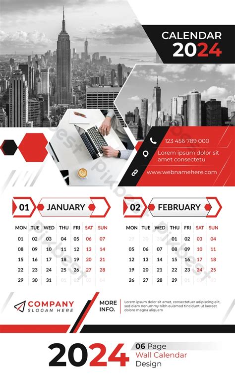 2024 Business Calendar - Ginni Justine