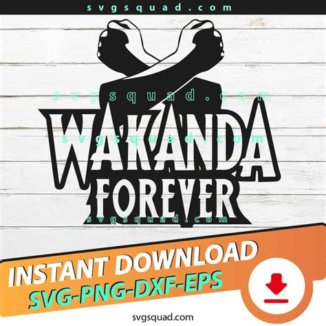 Wakanda Forever SVG Black Panther Wakanda Forever SVG Silhouette