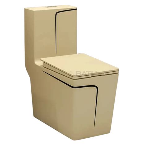 Ortonbath Square Yellow Floor Mounted Wc Toilet Ceramic Sanitary Ware S