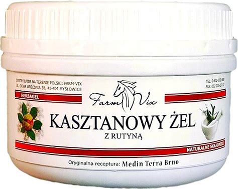 KASZTANOWY ŻEL z RUTYNĄ 350 ml ŻYLAKI FARM VIX 11223627222 Allegro pl