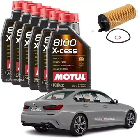 Kit Óleo Motul 5w30 Bmw 320i 330i B48 2019 2020 2021 2022 23