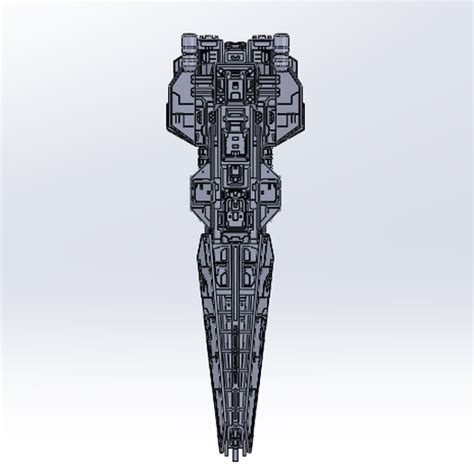 Stl File Halberd Class Destroyer 13000 In The Halo・model To Download