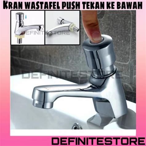 KRAN WASTAFEL PUSH UP TEKAN KUNINGAN HEMAT AIR ANTI KARAT BOBOT BERAT