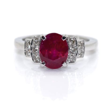 Bague Rubis Et Diamants Cr Ations En Pierres De Couleur Cr Ations