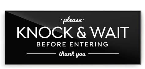 Smartsign “please Knock Before Entering” Diamond Plate