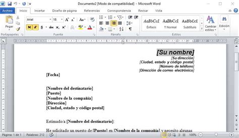 Como Escribir Una Carta En Word Image To U