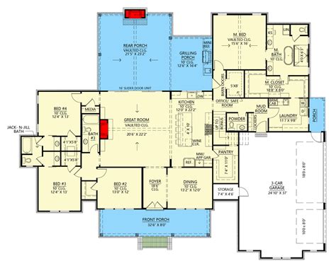 Downsized Bed Modern Farmhouse Plan Under Square Feet Sm