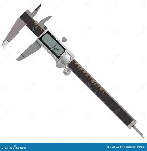 Digital Vernier Caliper Stock Vector Illustration Of Exact