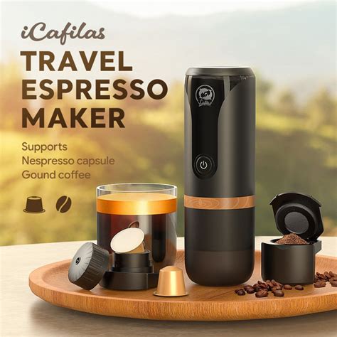 Portable Espresso Machine Ground Coffee & Capsule Pod Maker 12V/24V ...