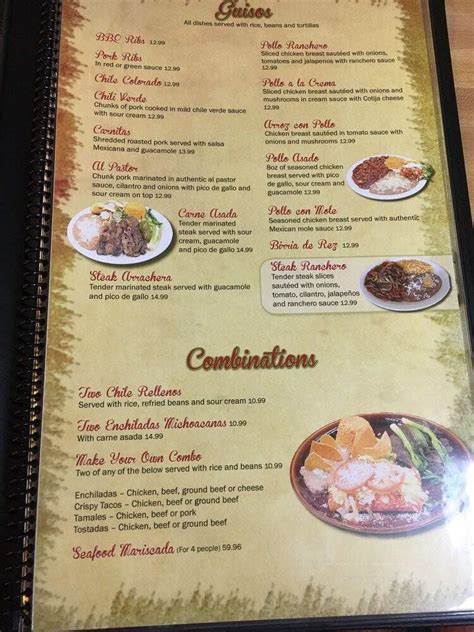 Menu Of Los Costenos Restaurant In Corning CA 96021